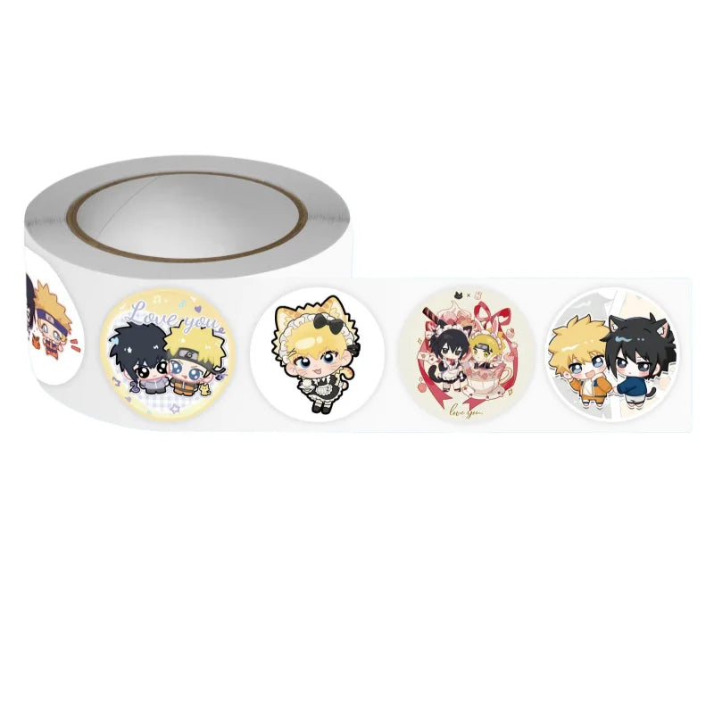 Naruto Rolling stickers Sasuke Uchiha and Uzumaki Naruto Cartoon High-Appearance Fashionable Portable Student Journal Stickers