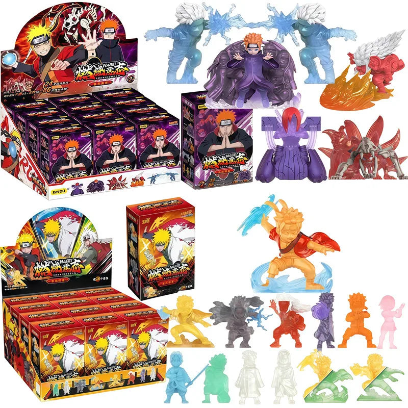 KAYOU Naruto Uzumaki Naruto Namikaze Minato Uchiha Sasuke Haruno Sakura Action Figure Model Toy Surprise Blind Box Birthday Gift