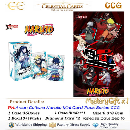 Wholesale 2026 New Anlan Culture Naruto Mini Card Pack Series CCG/TCG Collector Blind Box Anime Hobby Gifts