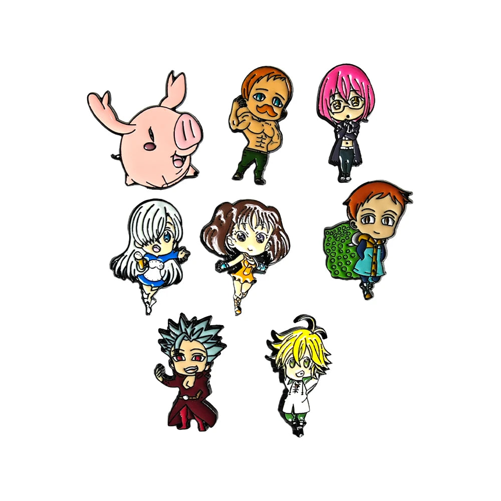 The Seven Deadly Sins Brooch Set