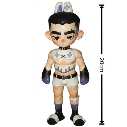 Toos Deer Head Boy Figure Muscle Guy Handsome Boy with Tattoo Warrior Doll Running Park Collection Ornament Accompany Gift