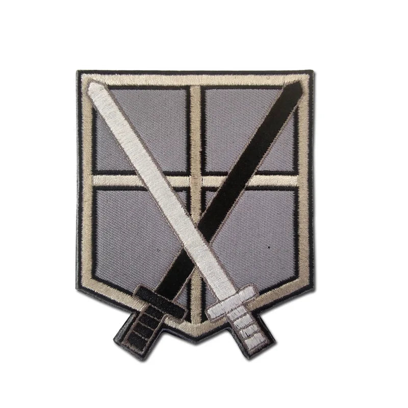 Attack on Titan Wings of Freedom Cosplay Patch Embroidery  Badge for Clothing, Armband, Hook & Loop Apparel Patches, 1PC