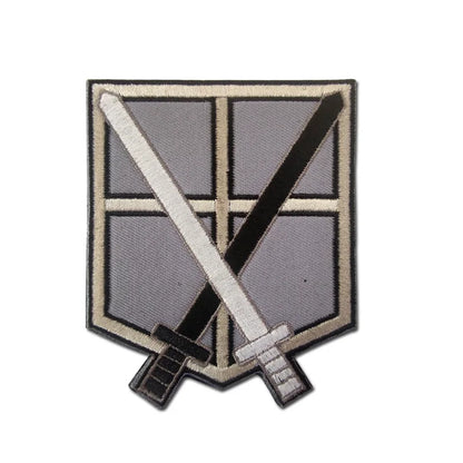 Attack on Titan Wings of Freedom Cosplay Patch Embroidery  Badge for Clothing, Armband, Hook & Loop Apparel Patches, 1PC