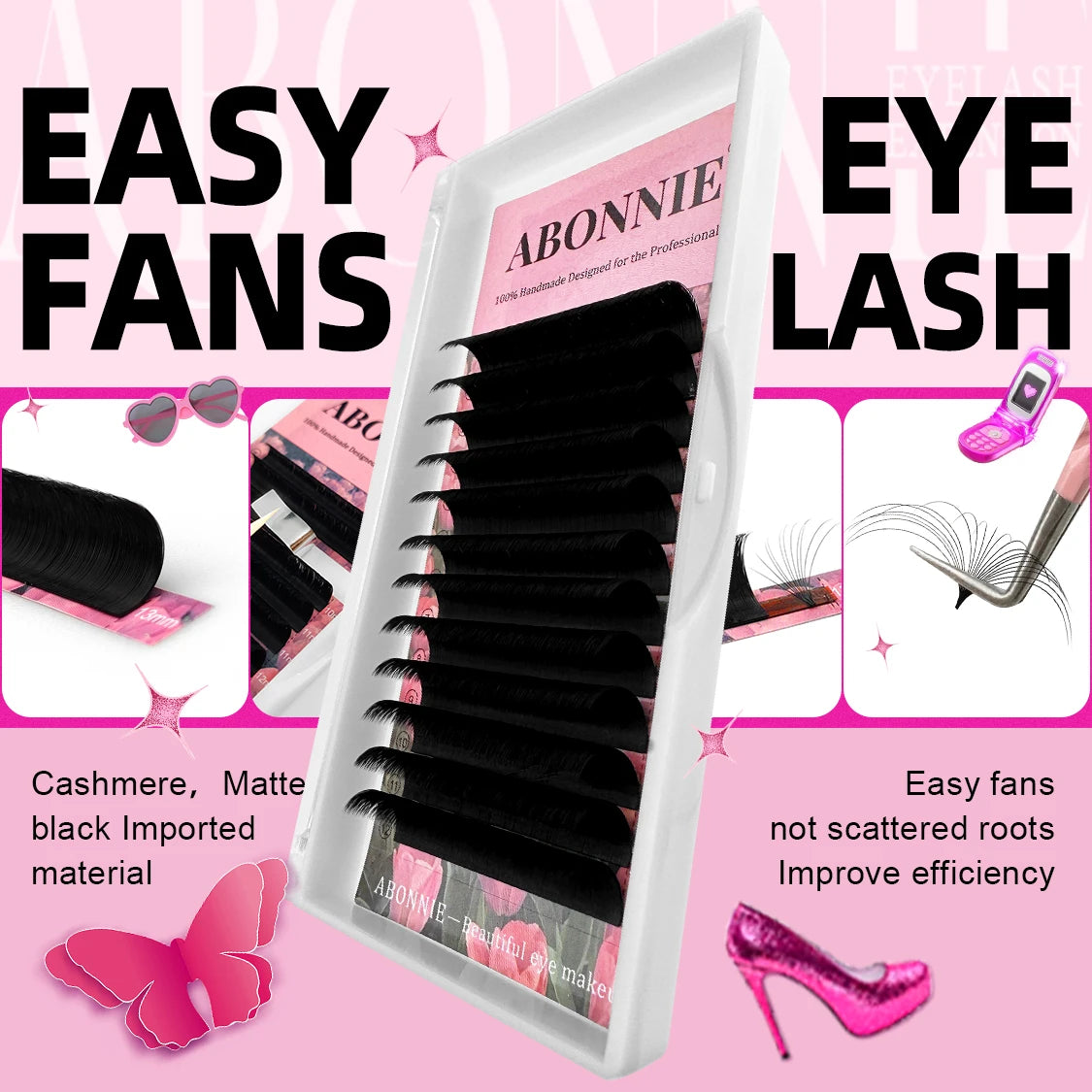 Anime Lashes Blooming Fans
