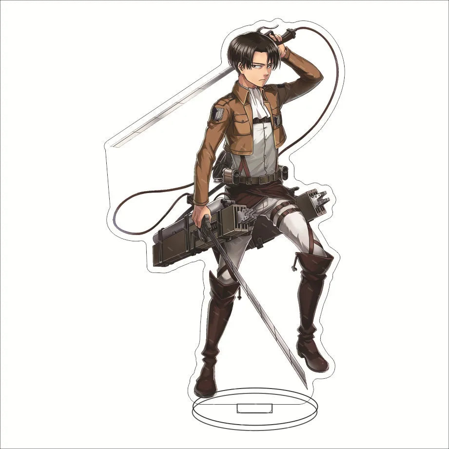 16CM Anime Acrylic Stand Attack on Titan Eren Jaeger Mikasa Ackerman Levi Ackerman Hange Zoë Cos Figure Ornaments Gifts