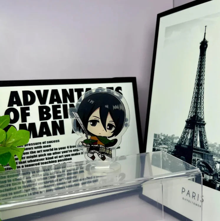 Anime Cartoons Acrylic Standee for Attack On Titan Levi Ackerman Eren Yeager  15Cm Acrylic Standee Desktop Decoration Creative