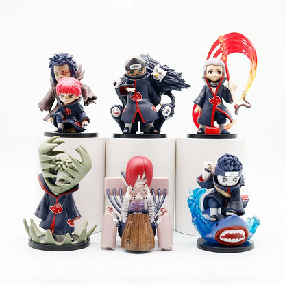 Hot Bandai Naruto Shippuden Akatsuki Series Anime Figure Peripheral, Naruto Trendy Doll, Creative Desktop Orname Surprise Gifts