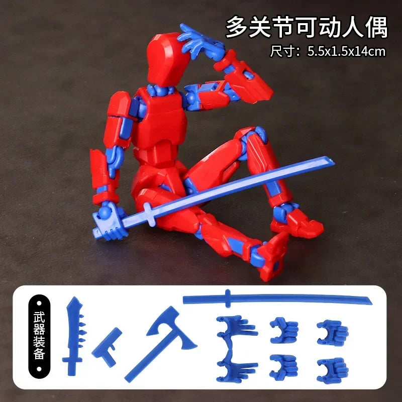 3D Printed Multi-Jointed Movable Shapeshift Robot Action Figure with Full Articulation for Stop Motion Animation 5 Action Figure