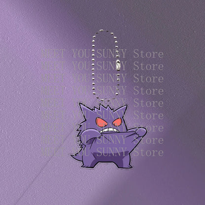 Anime Gengar Acrylic Keychain Pocket Monster Cartoon Kawaii Figure Creative Backpack Charm Pendant Toy Students Accessories Gift