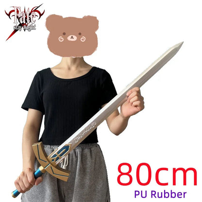 Fate Stay Night Sword Saber Sets Weapon Victory Cosplay 1:1 Black Holy Sword Safety Sword in the Stone Mod