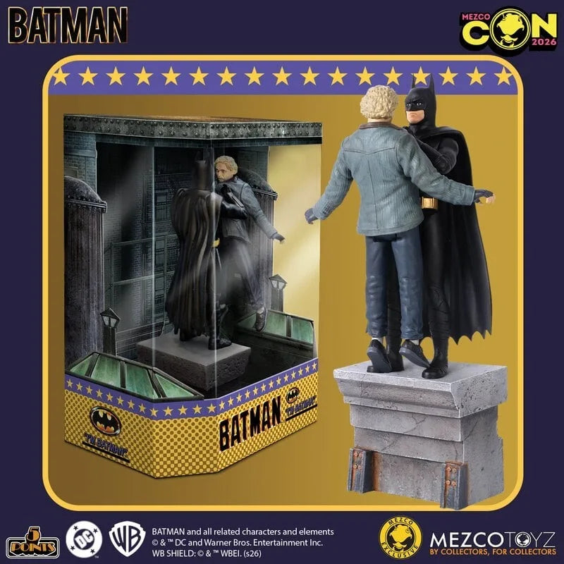 【Ship Within 24 Hours】Hasbro McFarlane Keaton Batman, 5‑Point Articulation, "I'm Batman" Scene Diorama, Collectible Gift