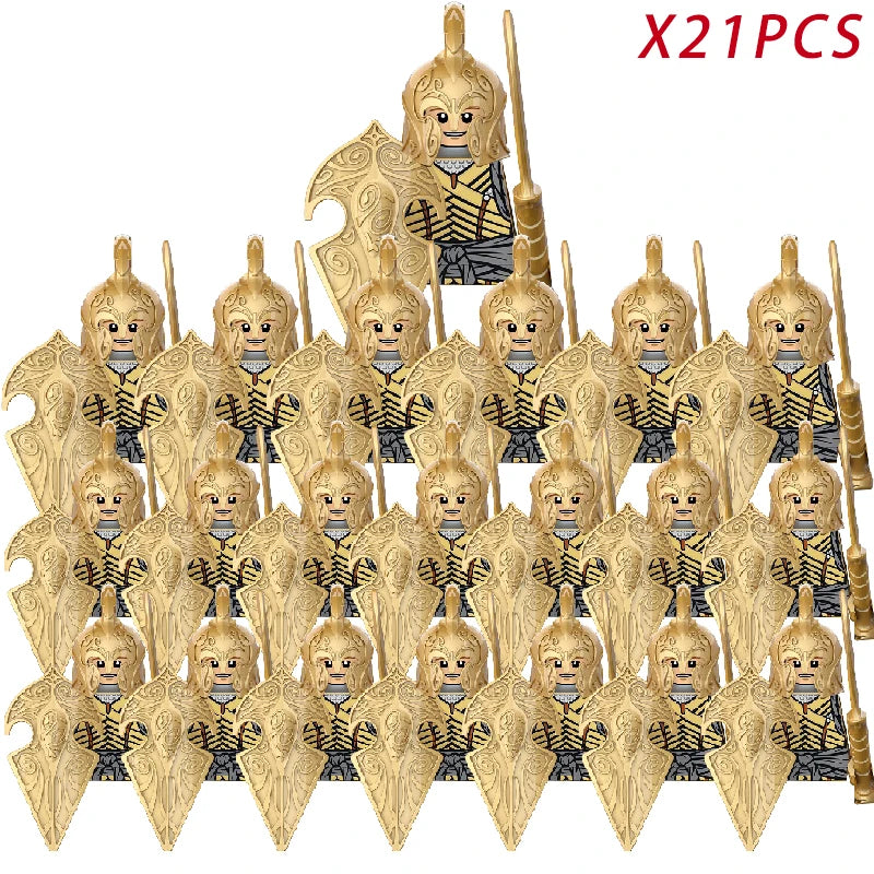 Lord Rings Elves Orcs Army Dwarf Rohan Mini Action Toy Figures Building Blocks Assembly Toys for Kids Birthday Gift