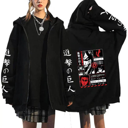 New Anime Attack on Titan Hoodie Zip Up Hoodies Sweatshirts Levi Ackerman Shingeki No Kyojin Hoodie Men Sportswear Cosplay Cloth