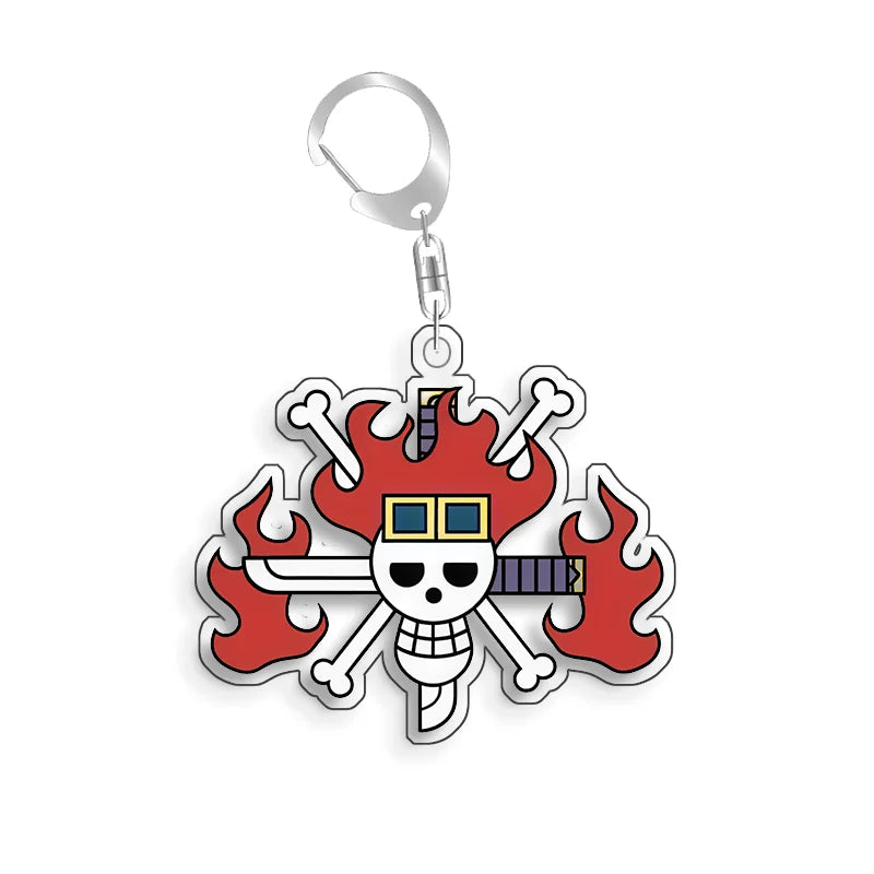 Keychain OP OPTCG Card Straw Hat Piates Brook Backpack Pendant Anime Game Fans Gift Recycled Acrylic Decoration Rare Card Toy5cm