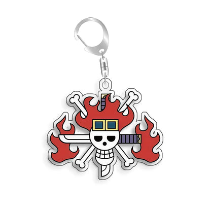 Keychain OP OPTCG Card Straw Hat Piates Brook Backpack Pendant Anime Game Fans Gift Recycled Acrylic Decoration Rare Card Toy5cm