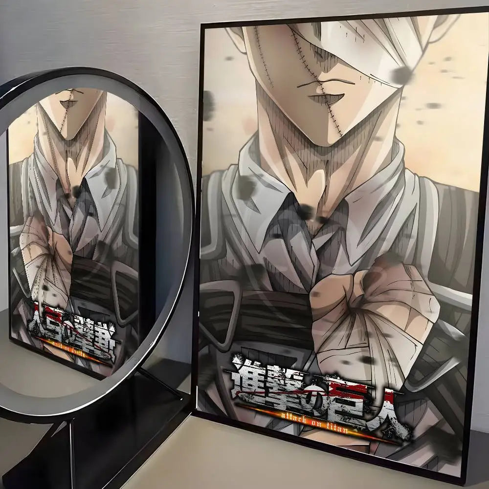 1PC Attack On Titan Levi Ackerman Poster Self-adhesive stickers are suitable for any wall surface waterproof moisture-proof
