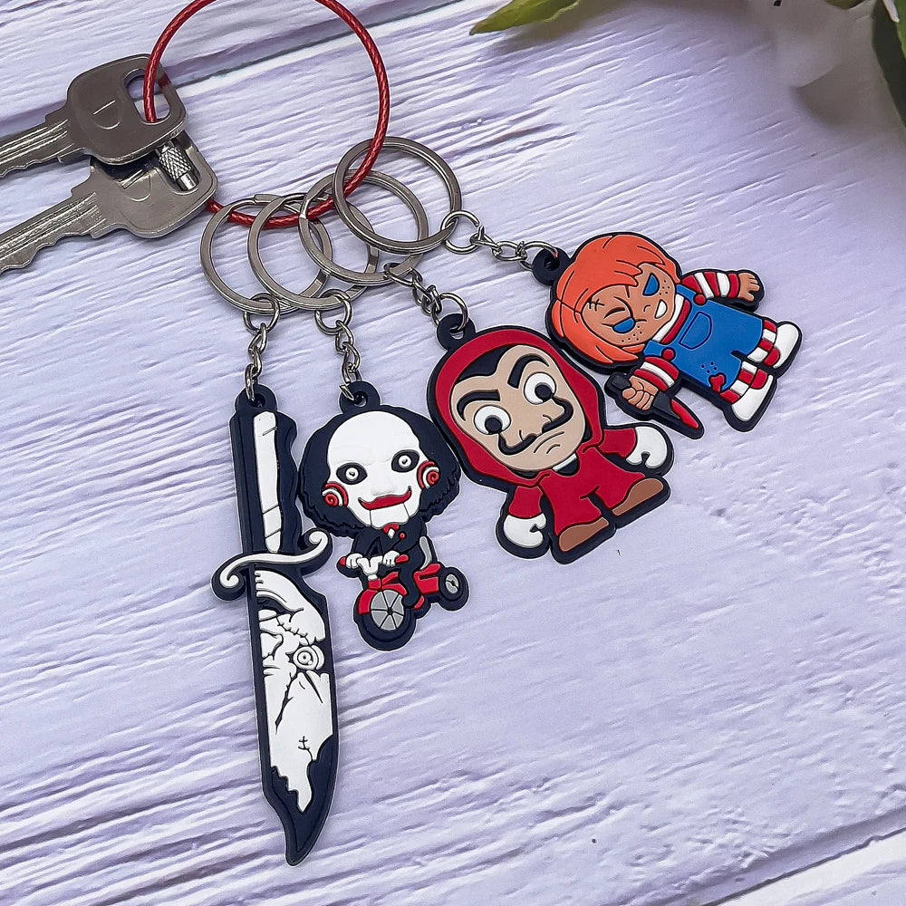50PCS Keychains Terror Movie Character Keyring