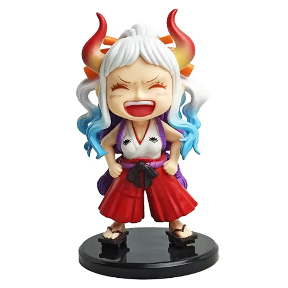 One Piece Anime Figure Sitting Laughing Luffy Action Figure Kawaii Sanji Zoro Ace Yamato Figurine Collection Toy Doll Gift Model