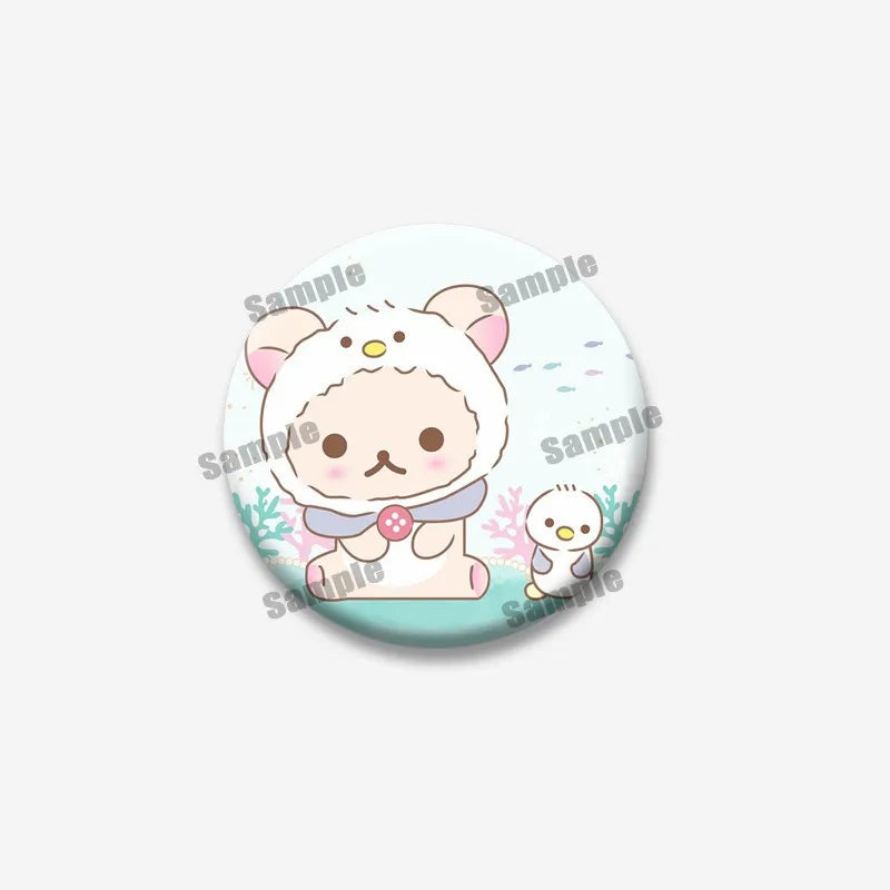 Rilakkuma Bear Badge Pin