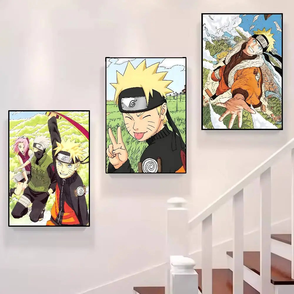 Hot N-Naruto Anime Poster Posters Decorative Paintings Study Bedroom Bar Background Wall Murals Gifts