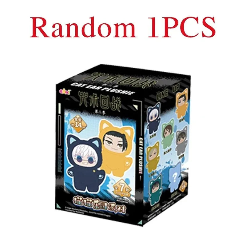 HOT In Stock Jujutsu Kaisen 2 Cat Ear Plushie Series Blind Box Mystery Box Anime Plush Doll Kawaii Toy Collect Festvial Gift**