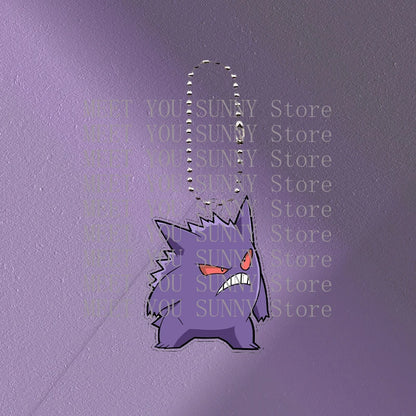 Anime Gengar Acrylic Keychain Pocket Monster Cartoon Kawaii Figure Creative Backpack Charm Pendant Toy Students Accessories Gift