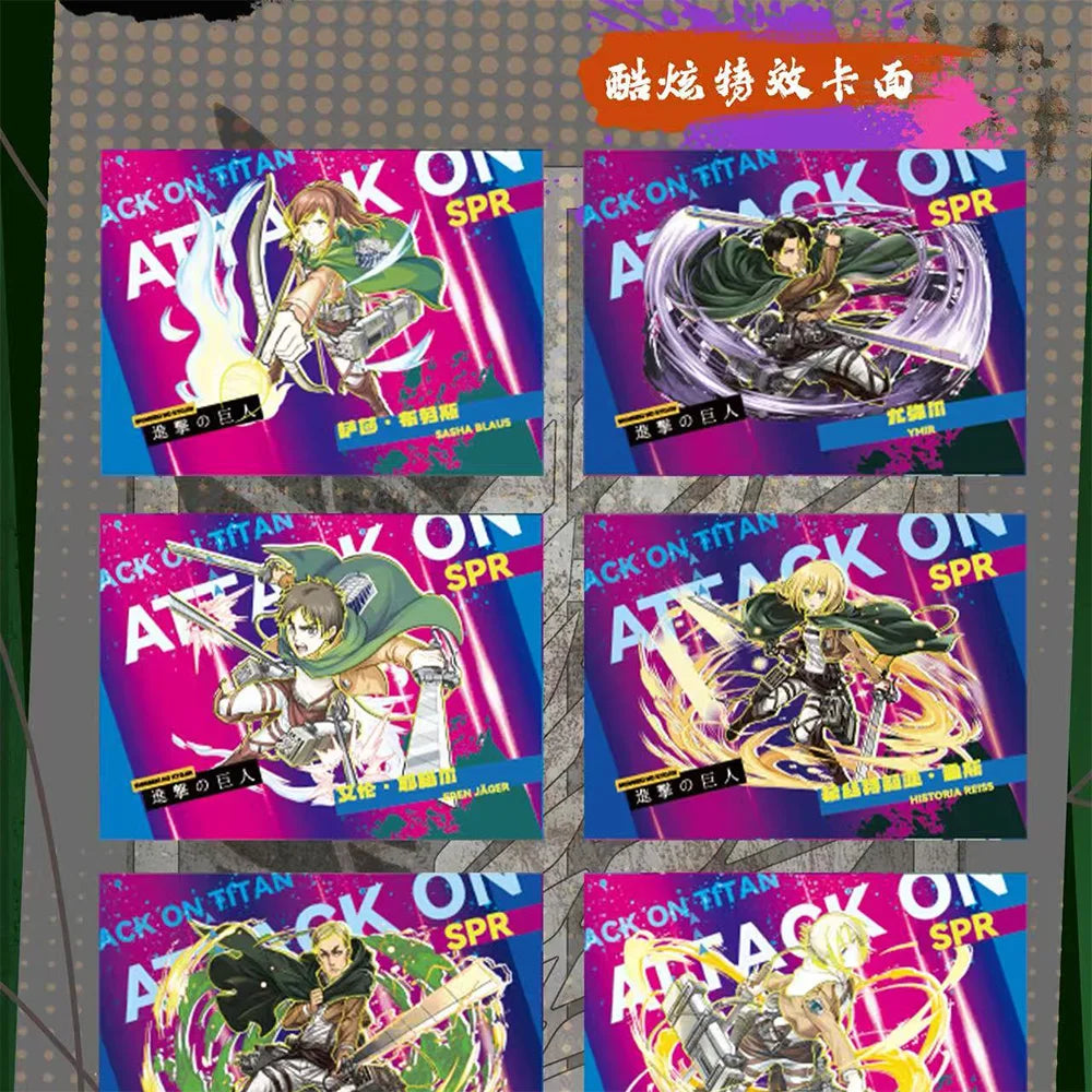 New YOUKA Attack on Titan Card Deluxe Edition Hot-blooded Battle Card Anime Character Collection Cards Toys Gifts