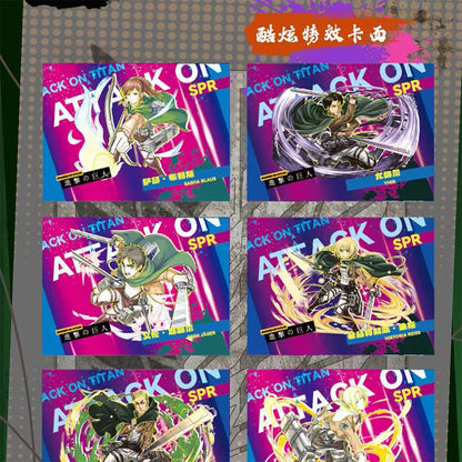 New YOUKA Attack on Titan Card Deluxe Edition Hot-blooded Battle Card Anime Character Collection Cards Toys Gifts