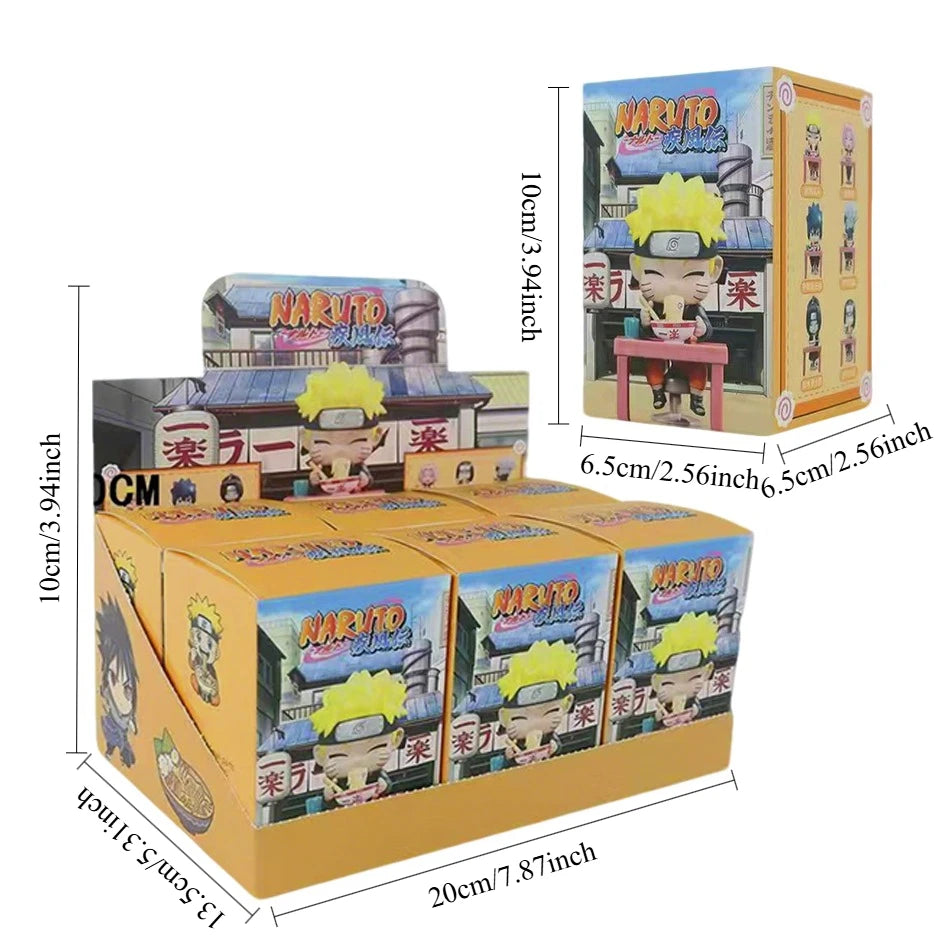 Naruto Shippuden Ramen Theme Series Blind Box - Chibi Mini PVC Anime Figures - Mystery Sasuke Uchiha & Naruto Toy Gifts