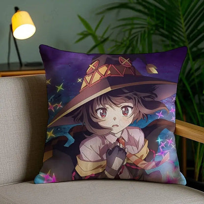 Anime k-KonoSuba M-Megumin Pillow Case Custom Printed Brushed Fleece