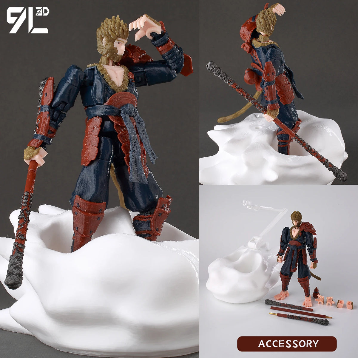 9L 3D Printed Anime Mecha Series-Sonic Shadow Shade Dummy 13 Titan 13 Articulated Mannequin Collectible Terminologia Toys
