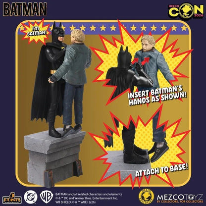 【Ship Within 24 Hours】Hasbro McFarlane Keaton Batman, 5‑Point Articulation, "I'm Batman" Scene Diorama, Collectible Gift