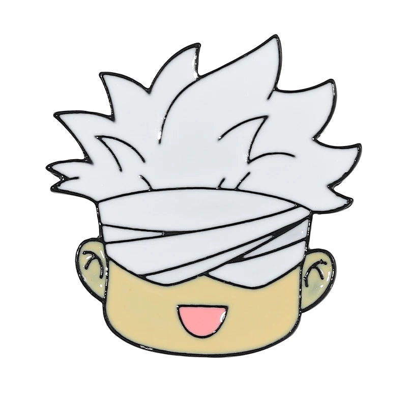Gojo Satoru Cats Enamel Pin Kawaii Anime Role Eye Mask Cute Manga Brooches Badge Jujutsu Kaisen Anime Accessories For Backpack