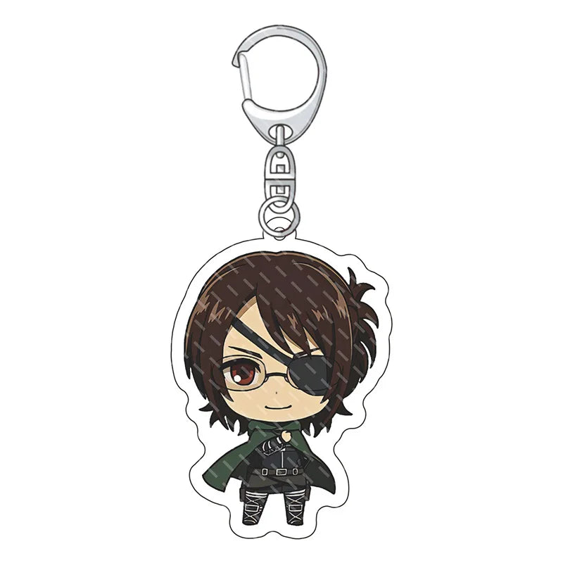 55MM Anime Attack on Titan‌ Acrylic Keychain Eren Jaeger Mikasa Ackerman Armin Arlert Connie Springer Figure Pendant Gifts