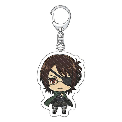 55MM Anime Attack on Titan‌ Acrylic Keychain Eren Jaeger Mikasa Ackerman Armin Arlert Connie Springer Figure Pendant Gifts