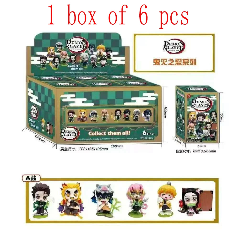 2026 Tanjiro Kamado Nezuko Demon-Slayer Anime Cartoon Figure Blind Box Creative Personalized Statue Ornament Surprise Gift Box