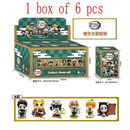 2026 Tanjiro Kamado Nezuko Demon-Slayer Anime Cartoon Figure Blind Box Creative Personalized Statue Ornament Surprise Gift Box