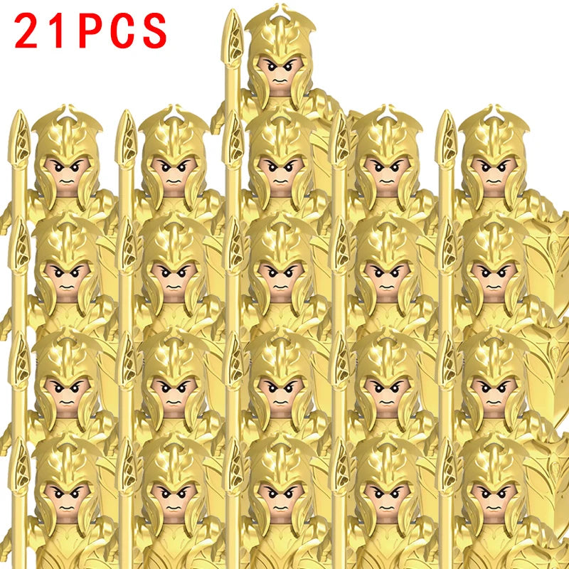 Lord Rings Elves Orcs Army Dwarf Rohan Mini Action Toy Figures Building Blocks Assembly Toys for Kids Birthday Gift
