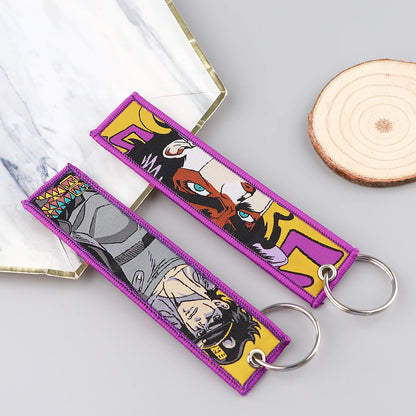 Anime Cartoon Embroidered Keychain