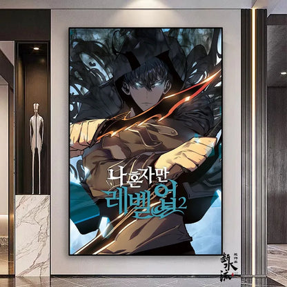 Solo Leveling Frameless Canvas Painting