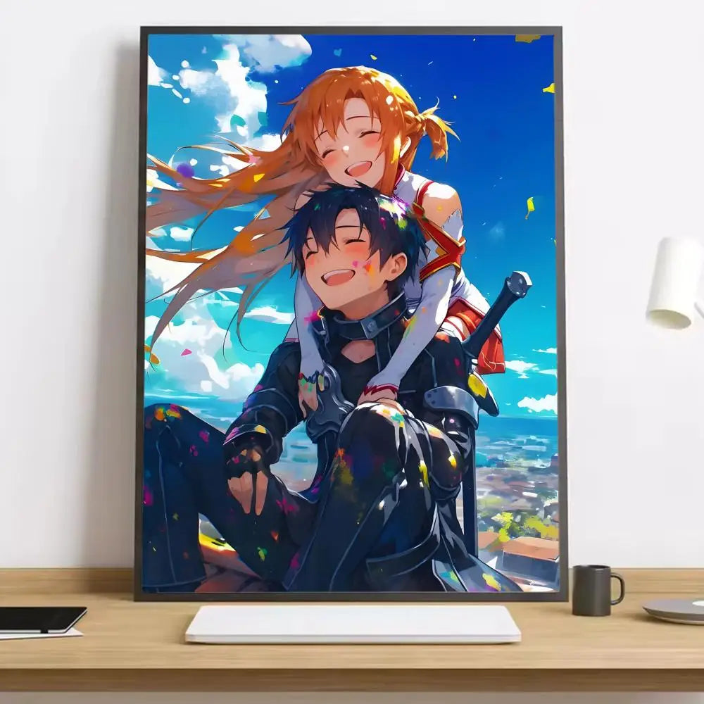 Sword Art Online Kirito Canvas Poster