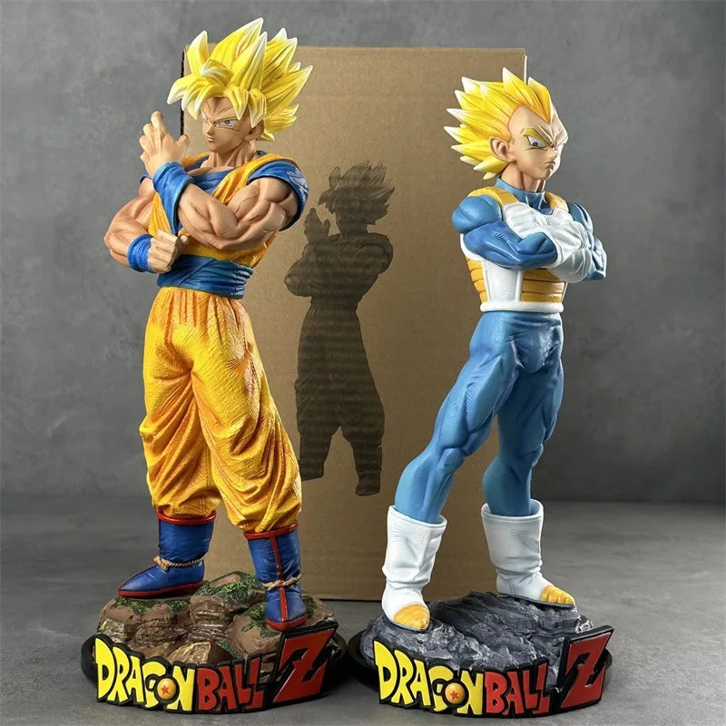 32cm Anime Dragon Ball Z Super Saiyan Son Goku VS Vegeta Relation Ver. GK PVC Action Figure Statue Collection Model Toys Doll