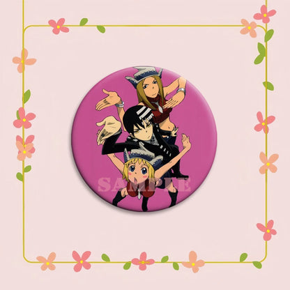 Anime Soul Eater Pins Round Creative Cartoon Badges