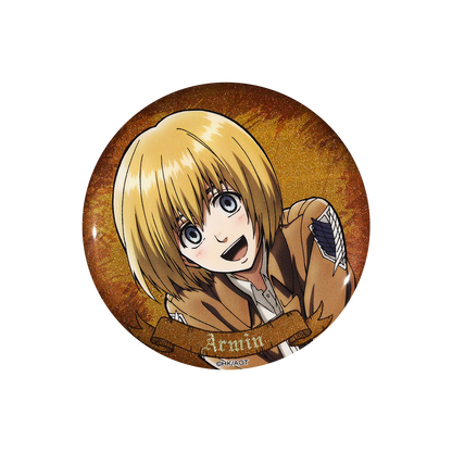 58mm Anime Attack on Titan Eren Jaeger Armin Arlert Erwin Smith Hange Zoe Cosplay COSTUME Badge Pin SPTE Tinplate Brooch﻿ Prop