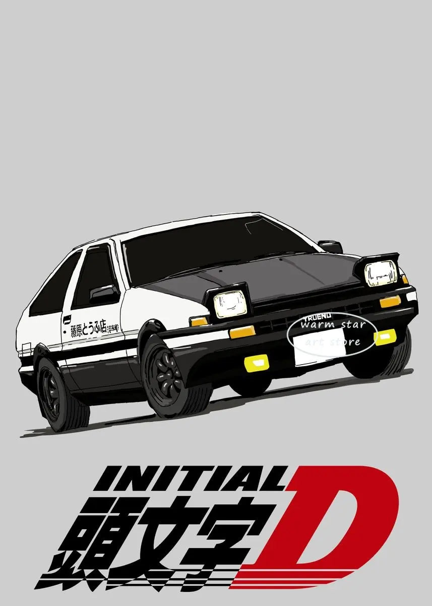 Initial D Takumi Canvas Poster