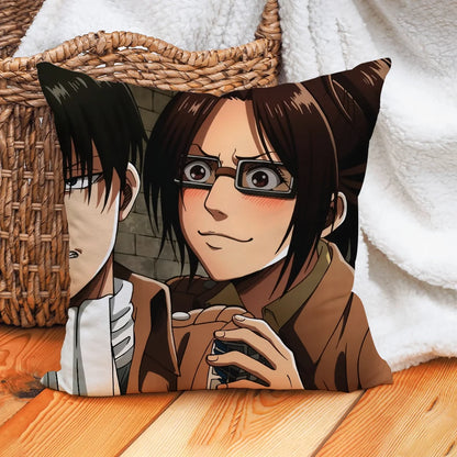 Attack on Titan Hange Zoe Pillow Case Home Decoration Cushion Cover Suitable For Office Sofa Bedroom Car