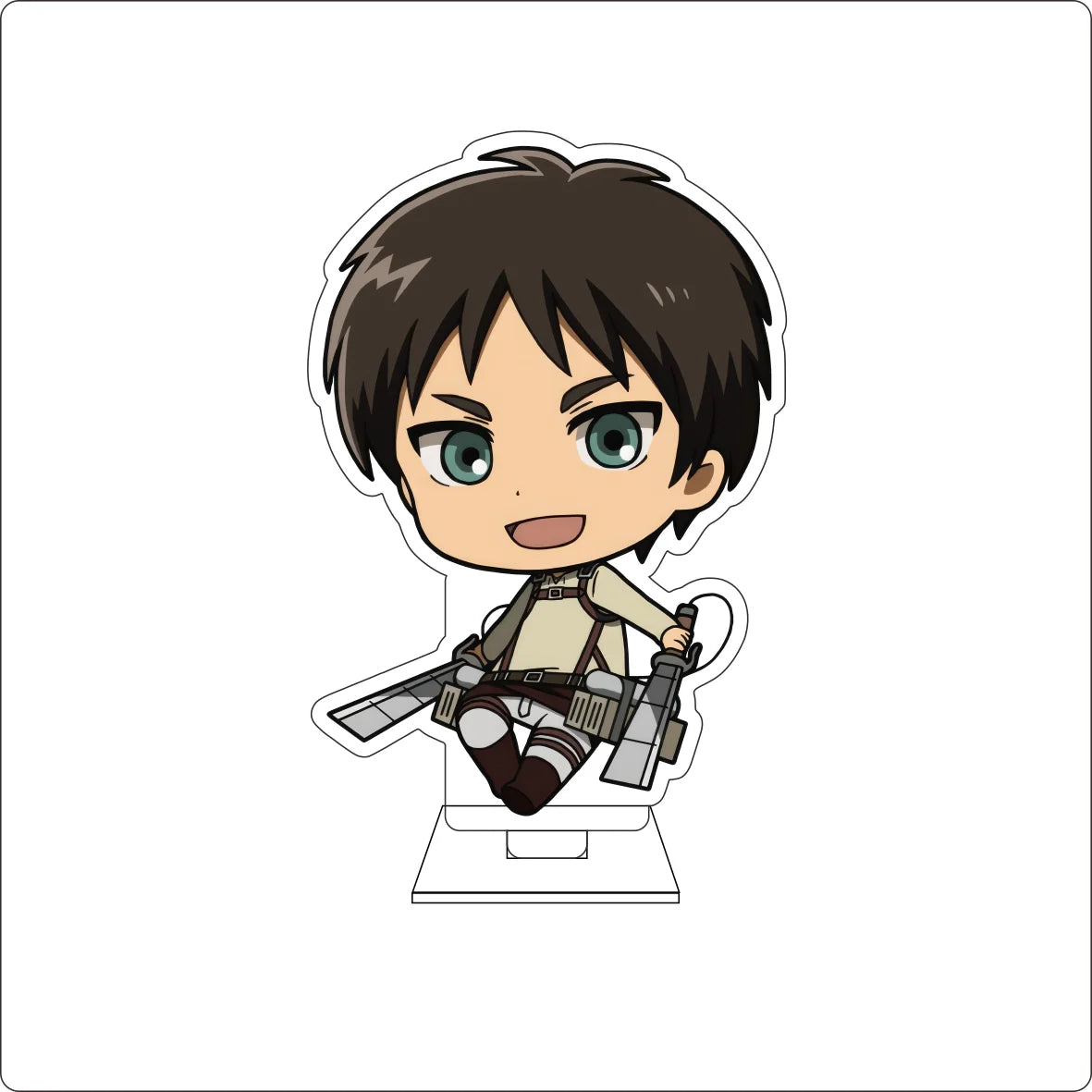 10CM Anime Attack on Titan Cosplay Cute Acrylic Figure Stand Plate Armin Arlert Mikasa·Ackerman Eren Jaeger Ornaments Gifts