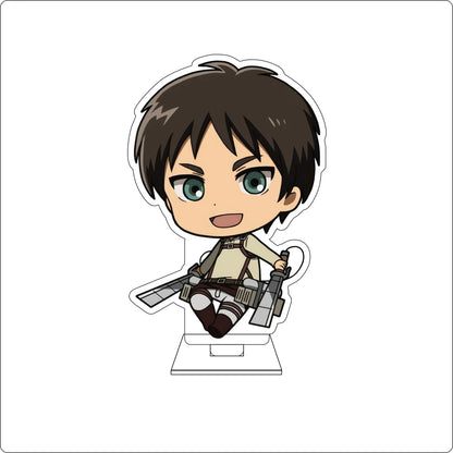 10CM Anime Attack on Titan Cosplay Cute Acrylic Figure Stand Plate Armin Arlert Mikasa·Ackerman Eren Jaeger Ornaments Gifts