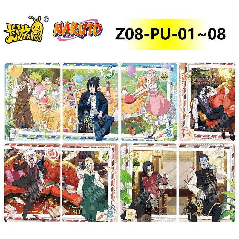 Kayou Naruto Card Set AR CR MR UR PTR SSR SR R T2W9 T4W8 Full Series Uzumaki Sasuke Hinata Uchiha Anime Collection Cards Toy Gif