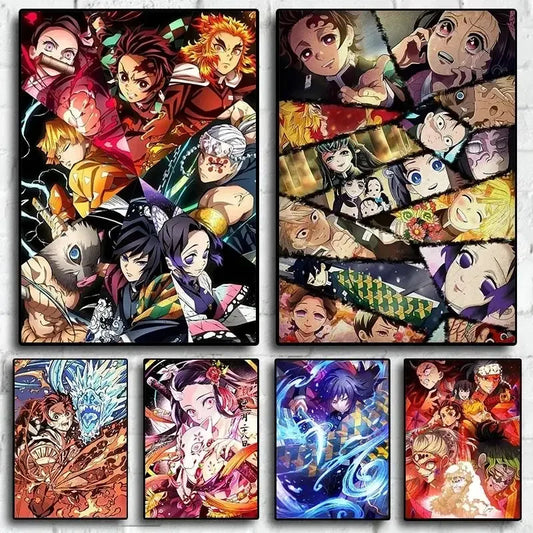 5D DIY Diamond Painting Japan Classic Hot Anime Demon Slayer Full Square Round Drill Mosaic Embroidery Home Decor Kids Gift